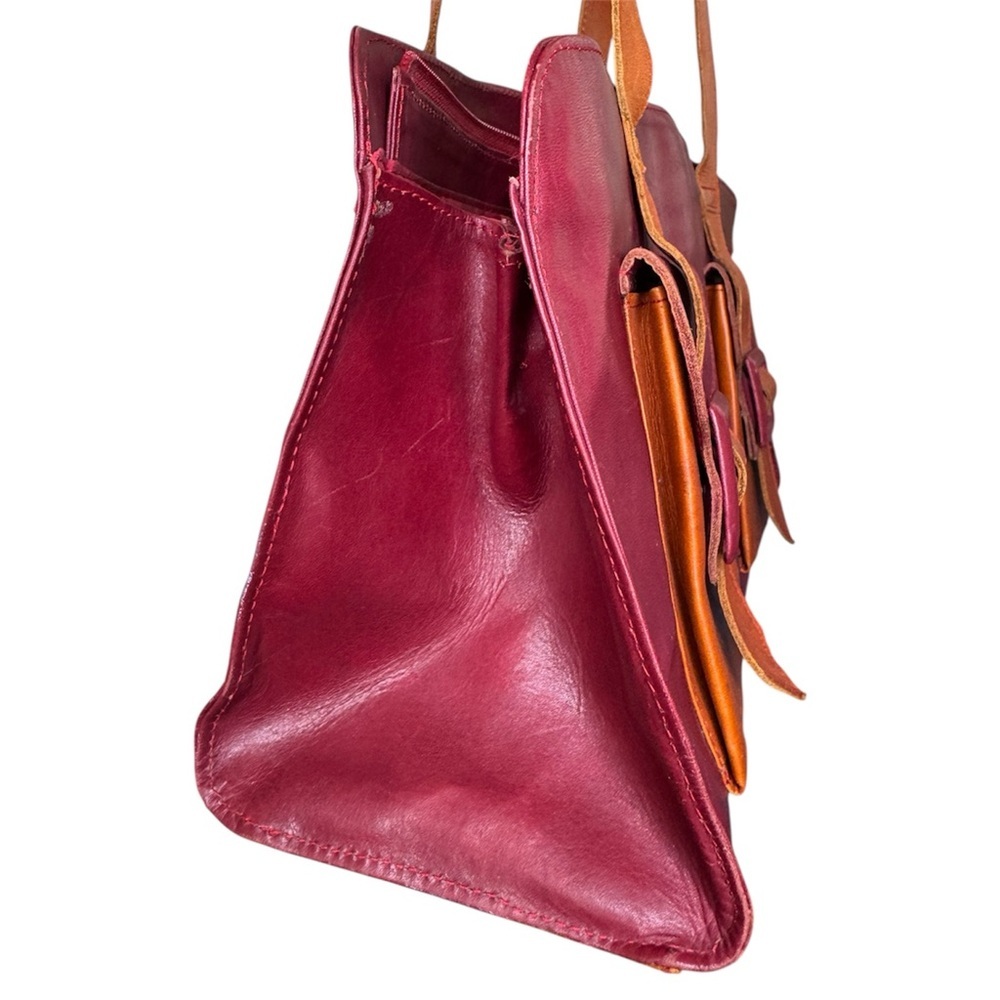 Leaders in Leather Vintage Leather Tote Bag - Picture 6 of 16